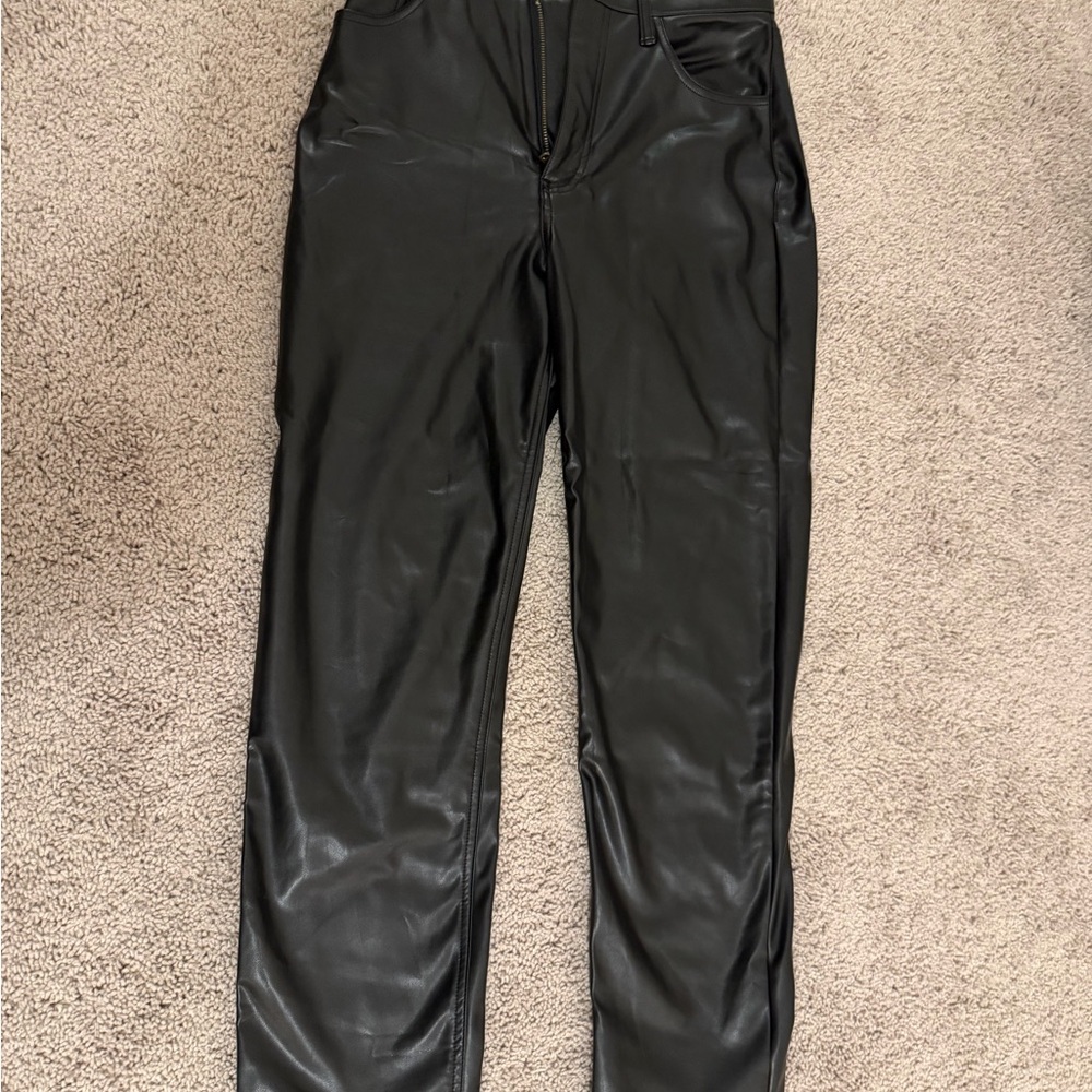 Abercrombie & Fitch Leather Pants - Black